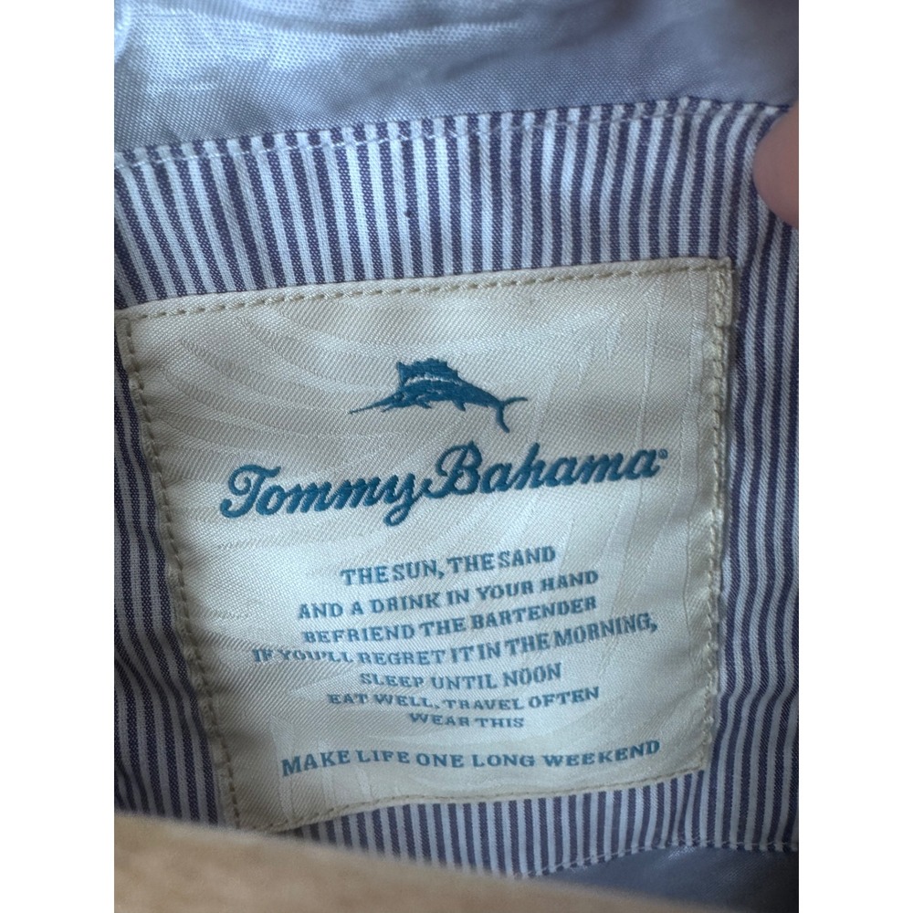 Tommy Bahama Mens 3xt Navy Blue Full Zip Windbreaker Jacket Lightweight Coat View 4